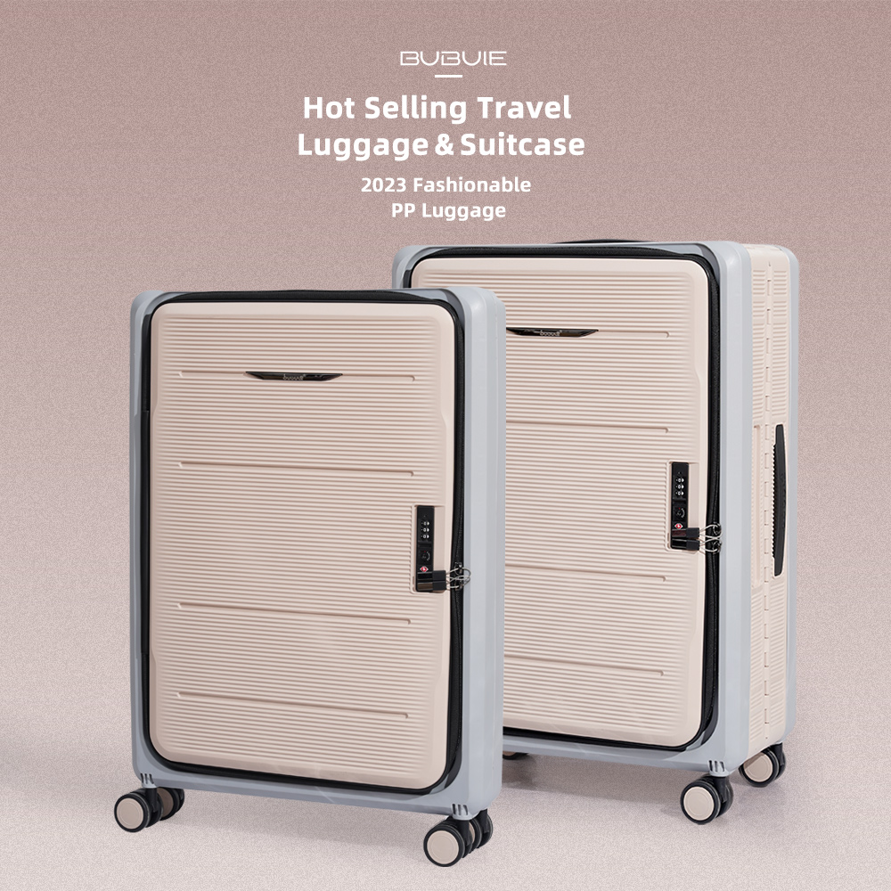 折叠式PP行李箱，20寸/24寸，节省空间，旅行行李包，质量上乘，手提行李箱，配有TSA锁