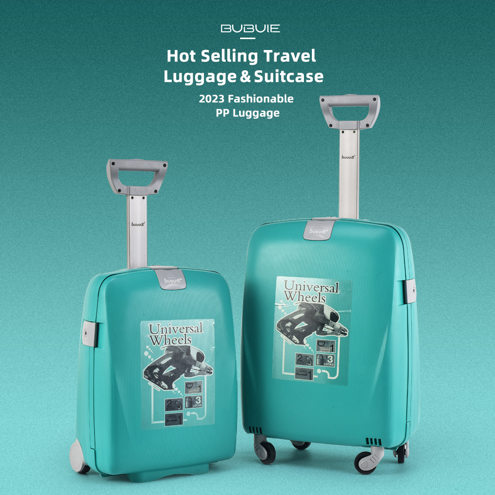 Bubule Nl PP旅行拉杆箱硬壳手提行李箱带外置轮